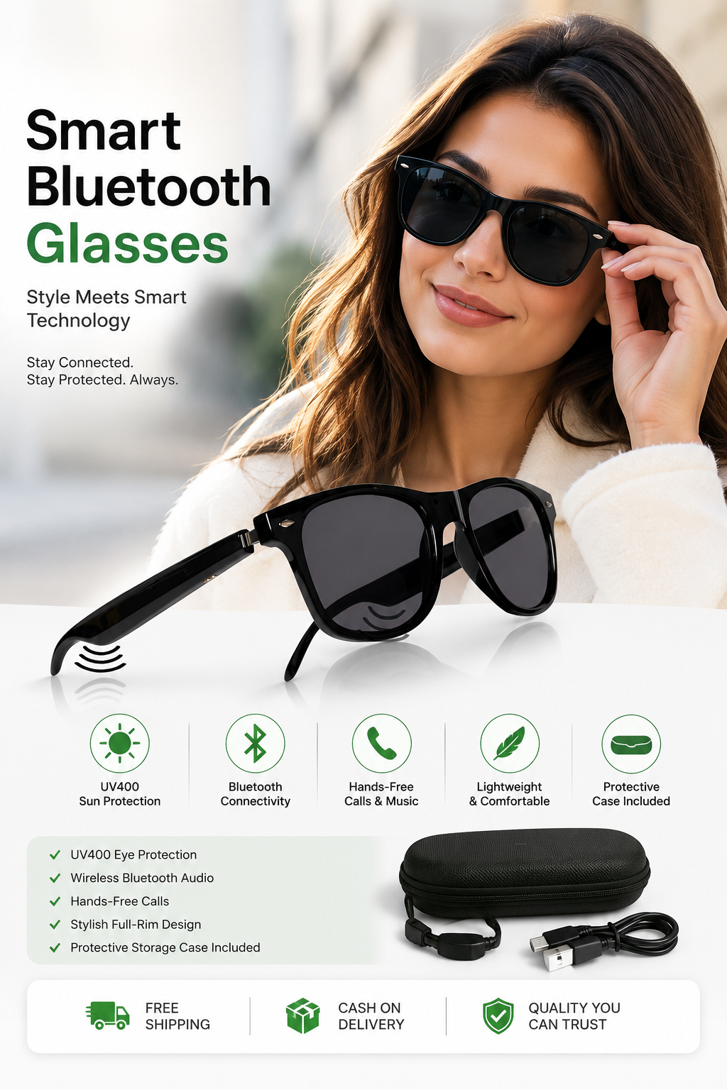Smart Bluetooth Glasses For Men & Women